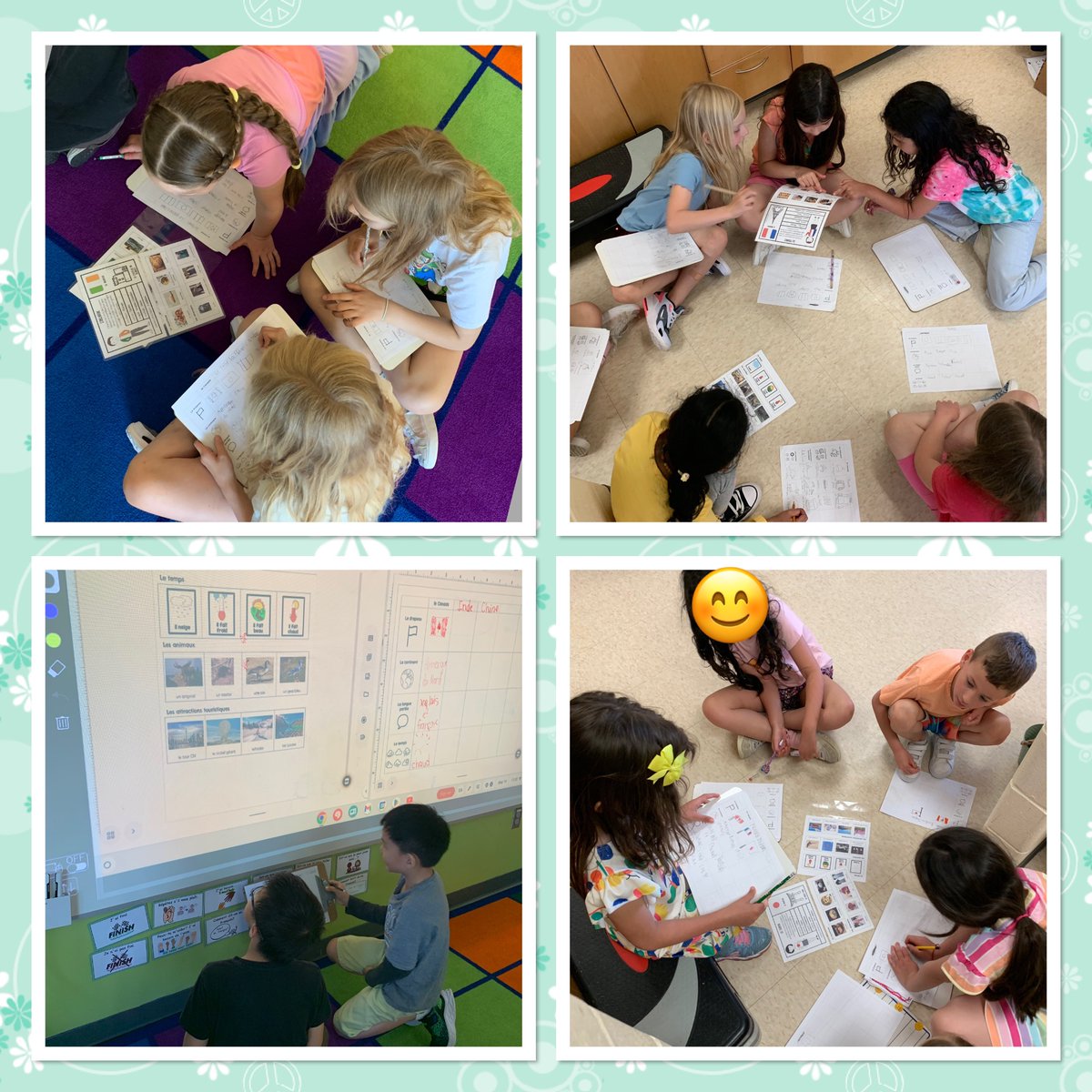 Les 2e have completed their trip around the world. We learned about la nourriture, les vêtements, le climat and important places in many pays différents. We documented pictures to help us remember our adventures in our travel journal and passport.✈️🌍 <a href="/StGabrielOCSB/">St. Gabriel School</a> <a href="/ocsbBonjour/">𝕂 𝕥𝕠 𝟙𝟚 𝔽ℝ𝔼ℕℂℍ at the OCSB</a>