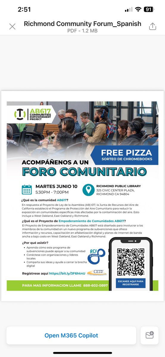 This Community Forum is designed to inform and engage community members about an important grant program called the AB617 Communities Empowerment Initiative.
Date: Tuesday, June 10
Time: 5:30 - 7:00 pm
Location: Richmond Public Library, 325 Civic Center Plaza, Richmond, CA 94804