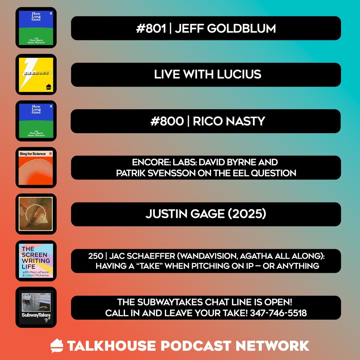 Everything you missed this week across the Talkhouse Podcast Network ⚡ 🎧
