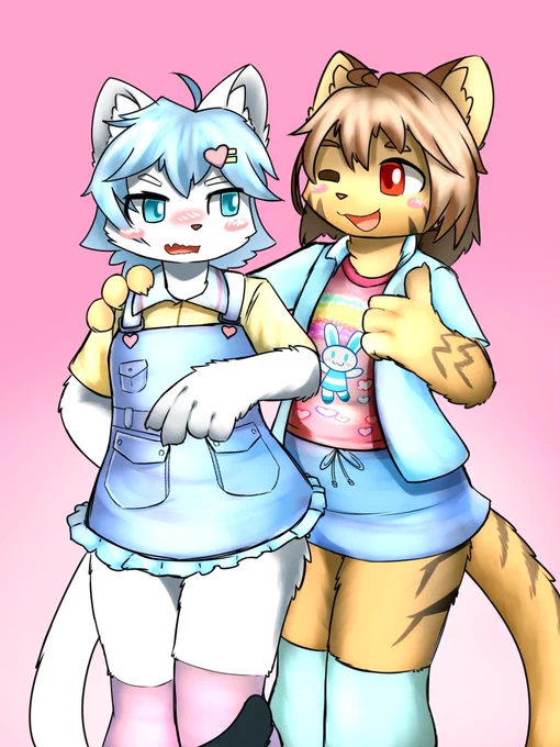 そう言えば、こないだひっさびさにpixivで依頼来ました…! この2人の絡みめっちゃ可愛い… また機会あればよろしくお願いします!