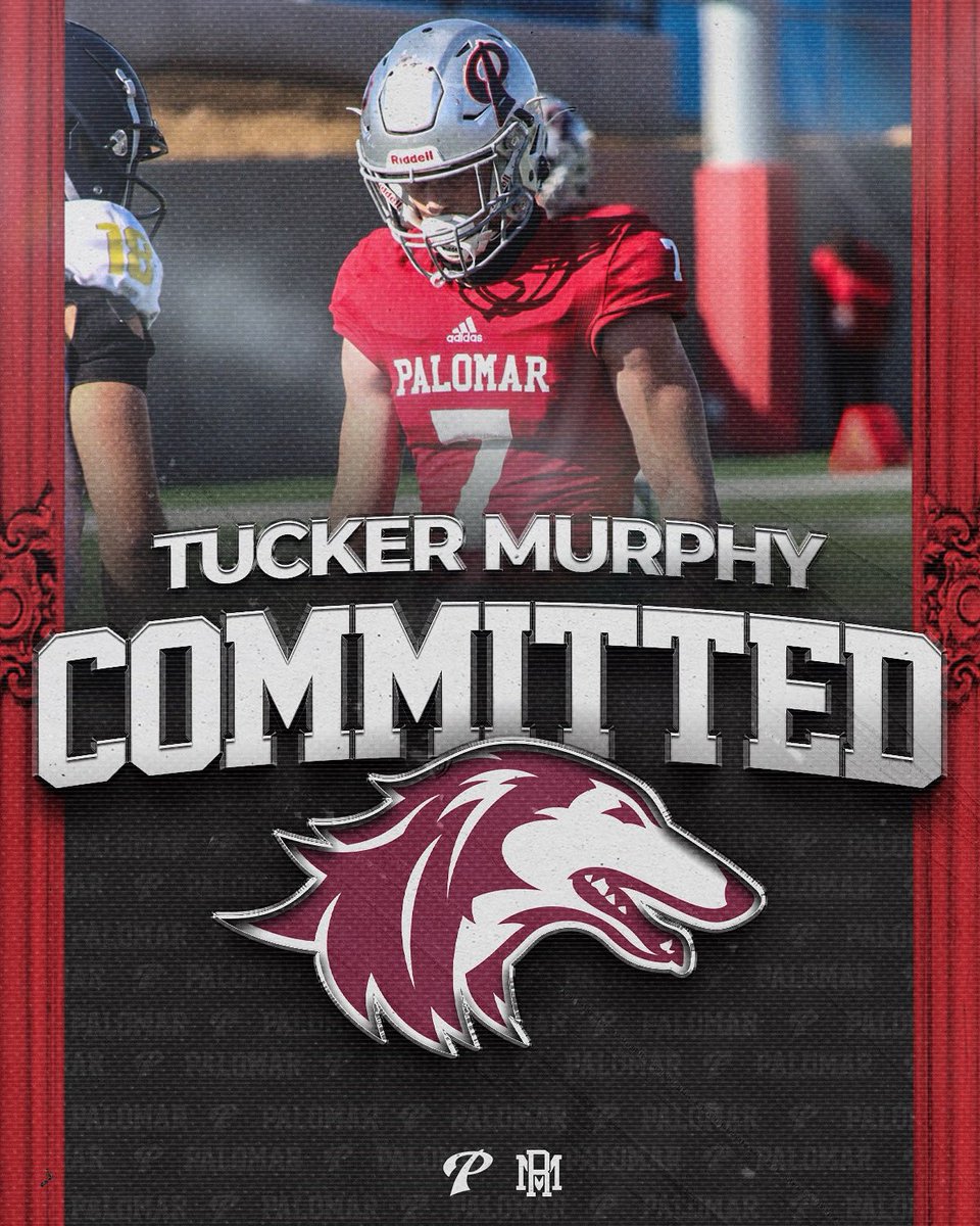 PalomarFootball's tweet image. Congratulations to Tucker Murphy on his commitment to Southern Illinois University! @TuckerMurphy13