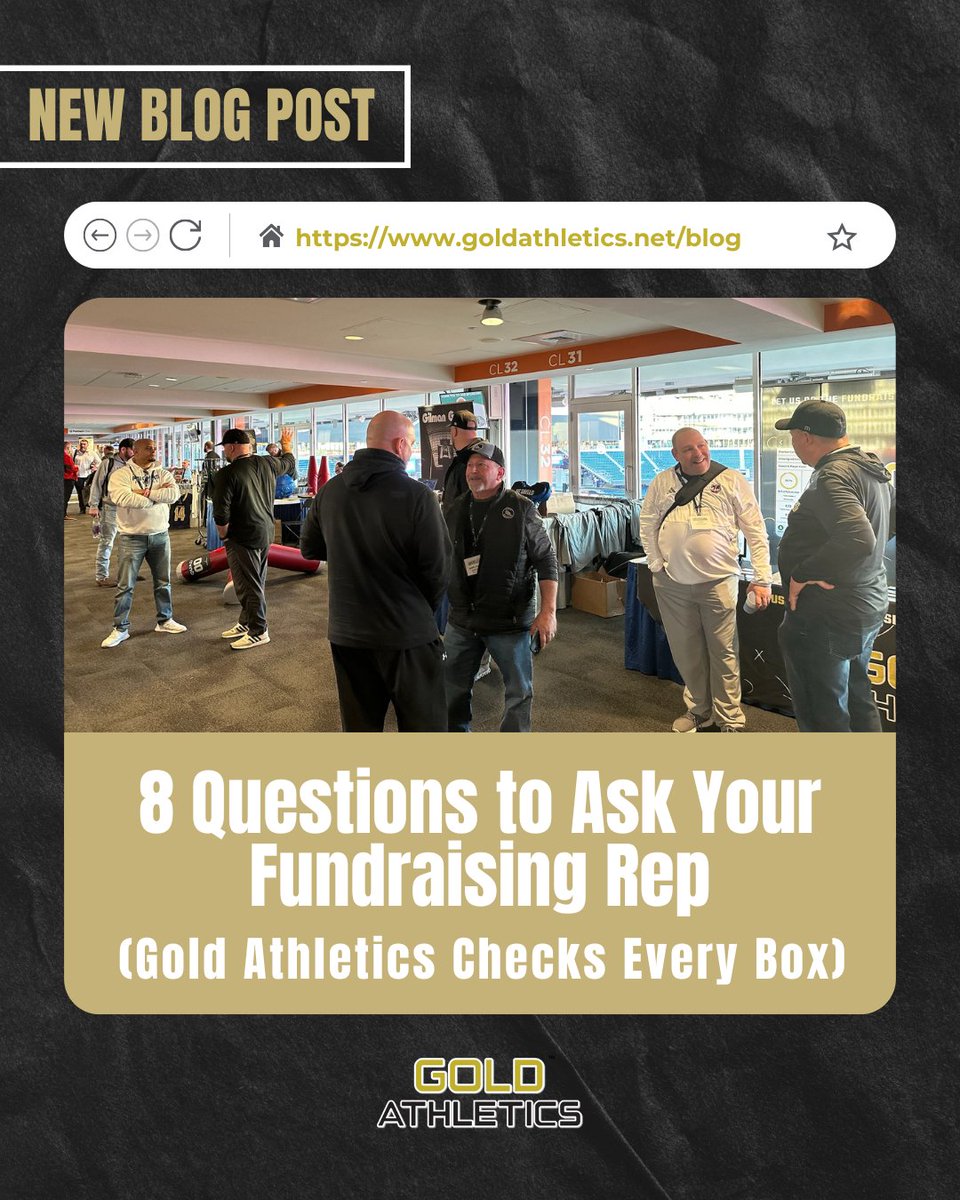 Before you launch your next fundraiser, make sure you're asking the right questions. Our #NewBlog breaks down 8 must-ask questions every coach should ask—and why Gold Athletics checks every box ✅ #FundraisingTips 

👉 Read now: goldathletics.net/post/8-questio…