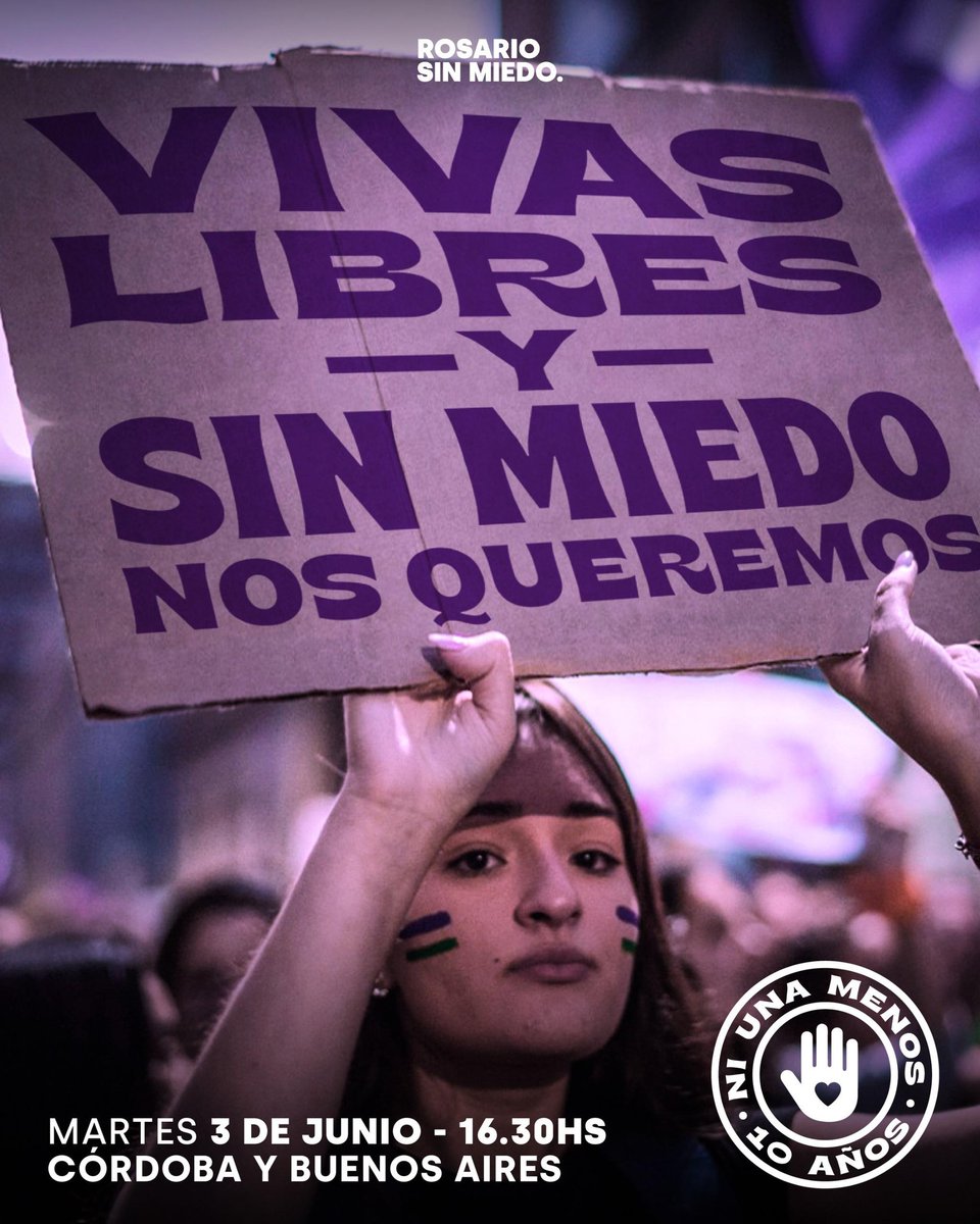 A 10 años del primer grito de #NiUnaMenos, seguimos juntas defendiendo la vida. Frente a los discursos de odio de quienes nos gobiernan y su decisión de desmantelar las políticas públicas destinadas a abordar las situaciones de violencia de género;