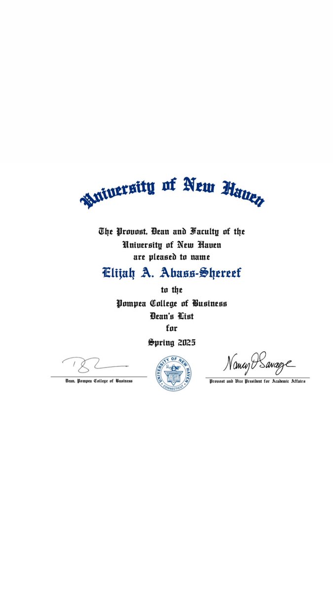 AbassElijah's tweet image. Deans List, First Collegiate semester.
Let’s keep it going!