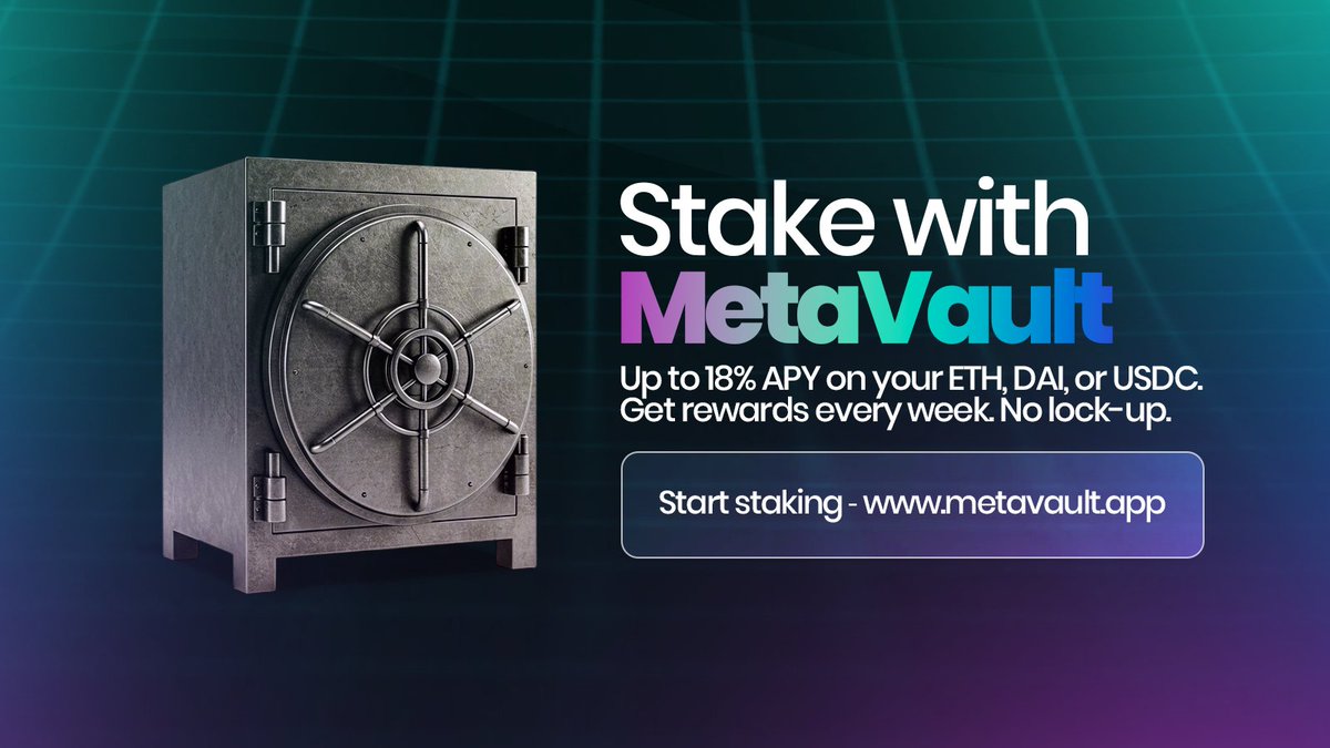 ayomipokad's tweet image. Day 5/30 – Personal Web3 Design Challenge

Today’s design is a staking promo flyer for MetaVault, a fictional DeFi platform that lets you earn up to 18% APY by staking ETH, DAI, or USDC.

Would you stake with MetaVault?👀

#Web3Design #CryptoFlyer #30DaysOfWeb3Design #DeFiDesign