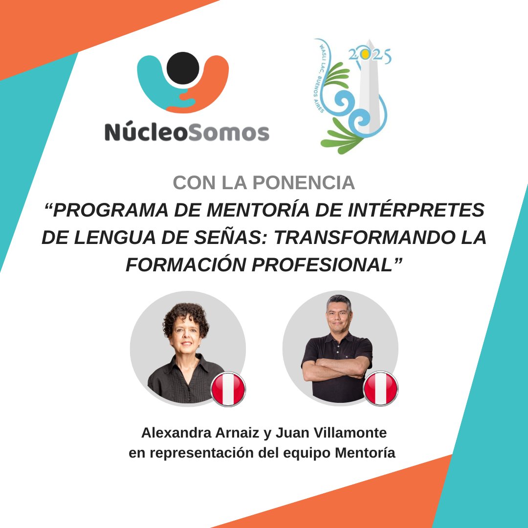 NucleoSomos's tweet photo. 🎉 ¡Gran noticia! Núcleo Somos se complace en anunciar su participación en la I Conferencia Latinoamericana y Caribeña de Traductores, Intérpretes y Guía Intérpretes de Lenguas de Señas, que se realizará en la ciudad de Buenos Aires del 15 al 19 de julio de 2025 a cargo de WASLI. https://t.co/7TBiLzimDW