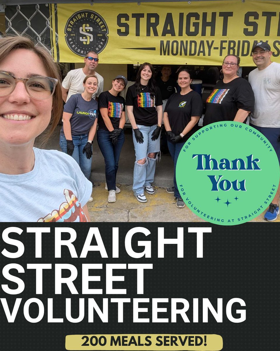 Community is at the heart of everything we do. 💙 A huge thank you to our amazing volunteers for living out this core value and making a real impact. This event was especially meaningful thanks to Launch That’s sponsorship, which helped serve 200 fresh, hot meals!#straightstreet