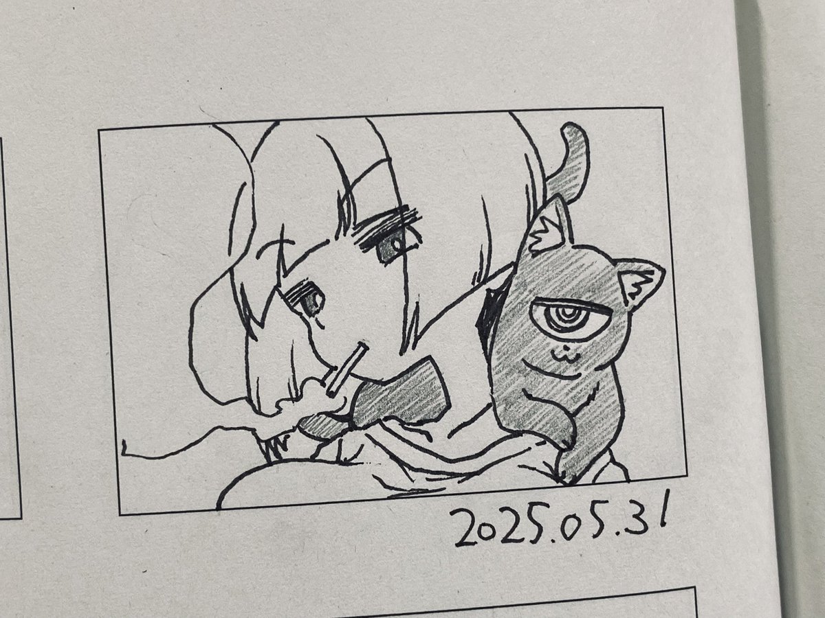 ずっと前に描いたオリキャラ、ヒトネさん
最近ぼーっとしてると頭に浮かぶ 