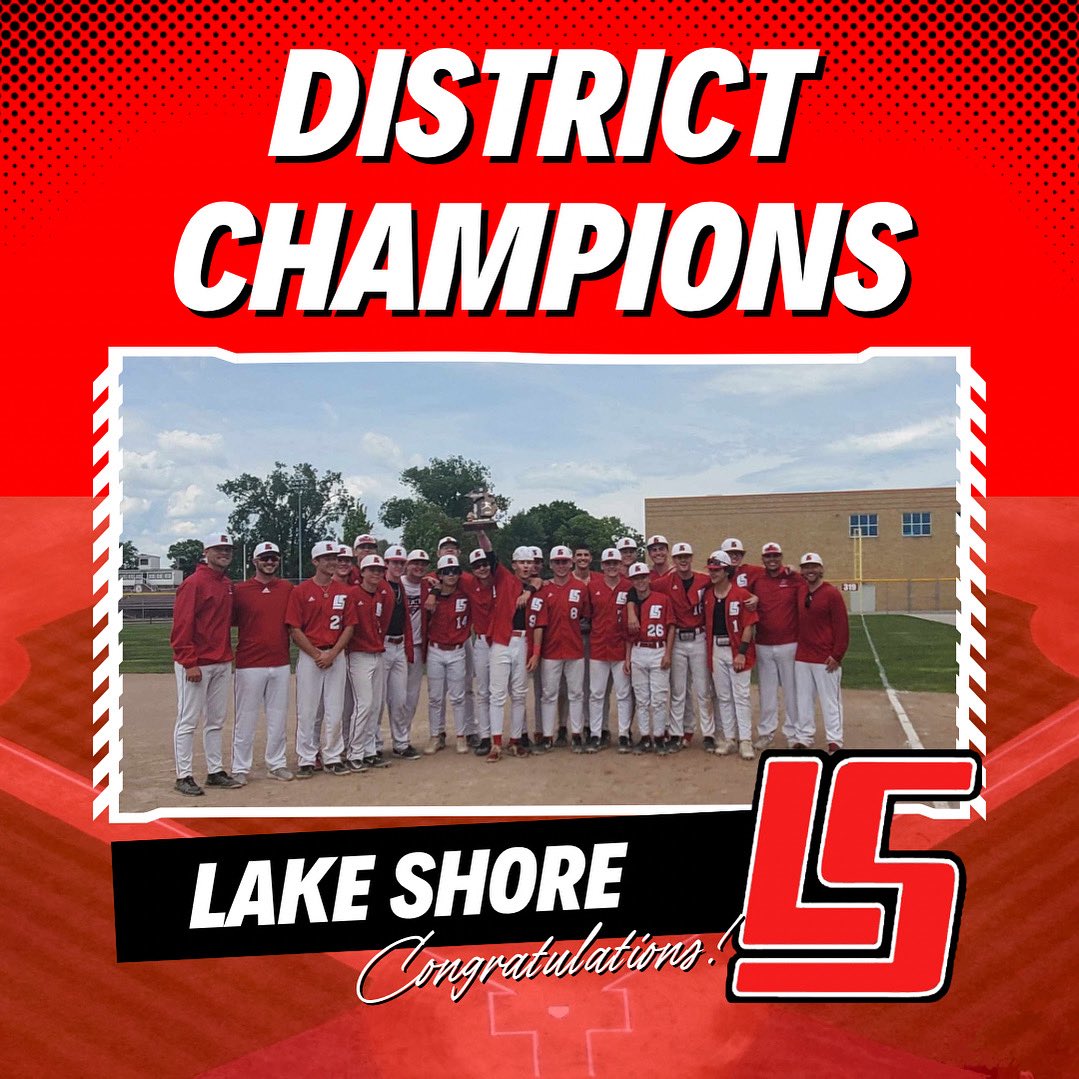 District Champs‼️

For the first time in 15 years, Lake Shore Baseball is bringing home a District Championship!

Proud of every single player, coach, and supporter who helped make this moment possible.

Let’s keep it rolling in regionals!

#GoShorians