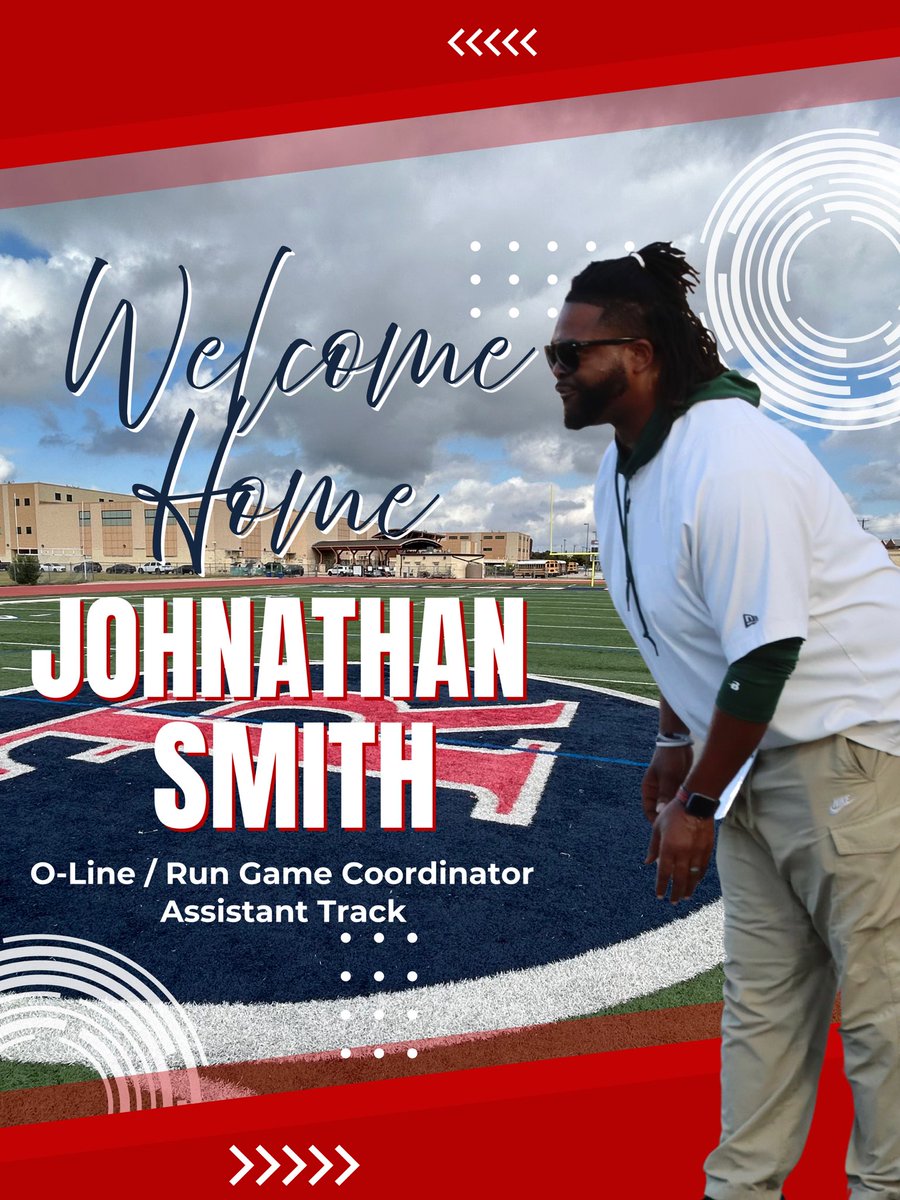 Darnell Barnes M.Ed (@coachbarnes91) on Twitter photo TR family help me welcome Home TR Alum <a href="/CoachJDSmith55/">Johnathan D. Smith</a> back to the Velt!!!! Can’t wait for you guys to meet him and get to work!!! <a href="/TRRoughRiderFB/">Roosevelt Rough Riders</a> <a href="/WeAreTRHS/">Theodore Roosevelt High School - NEISD</a>
#EAT #ROW TR family help me welcome Home TR Alum <a href="/CoachJDSmith55/">Johnathan D. Smith</a> back to the Velt!!!! Can’t wait for you guys to meet him and get to work!!! <a href="/TRRoughRiderFB/">Roosevelt Rough Riders</a> <a href="/WeAreTRHS/">Theodore Roosevelt High School - NEISD</a>
#EAT #ROW