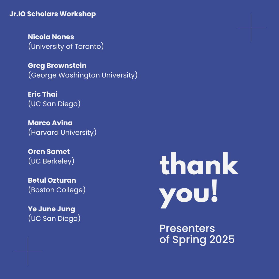 Last but not least, thank you to all the fantastic presenters this semester! Wishing you all the very best!