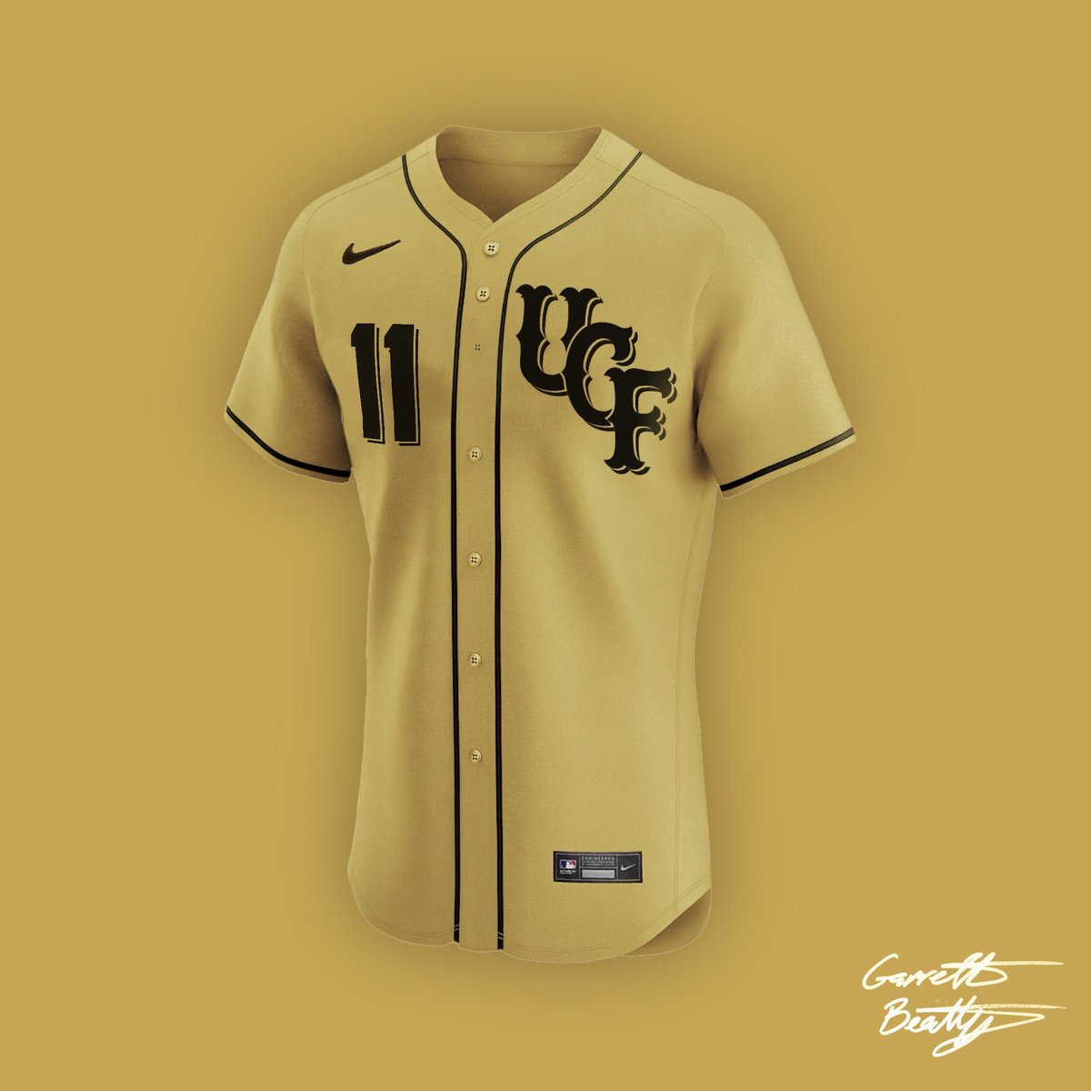 few days has turned into a few weeks, but here’s another ucf sports redesign, focusing on the diamond

•pinstripes/script/drop shadow on home and away 
•throwback stack/layered drop shadow for the alternates