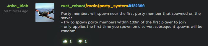 RustopiaServers's tweet photo. In addition to spawn points, #Rust is also re-working their team system

- Party leader joins? All members auto-join the server
- First spawn = near your squad (within 100m)
- Instantly added to a team on join

Command-based for now, UI coming soon

How do we feel about these sudden changes? Will they improve, or diminish the way we play Rust?