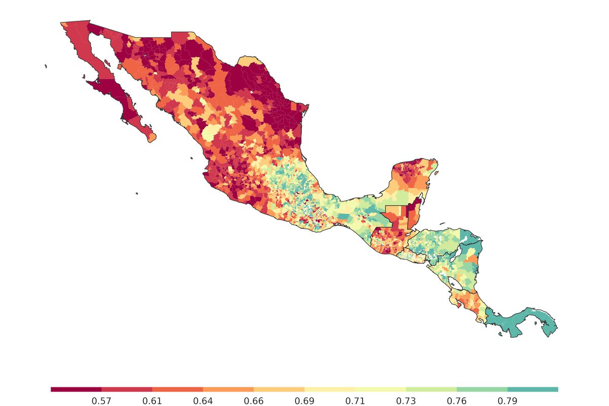 My team's paper on cross-gender friendships is out today in the AEA Papers &amp; Proceedings. We use data from Facebook to show where connections between men and women are more (blue) and less (red) common, in almost every country, and release the data publicly!
A 🧵 of maps: