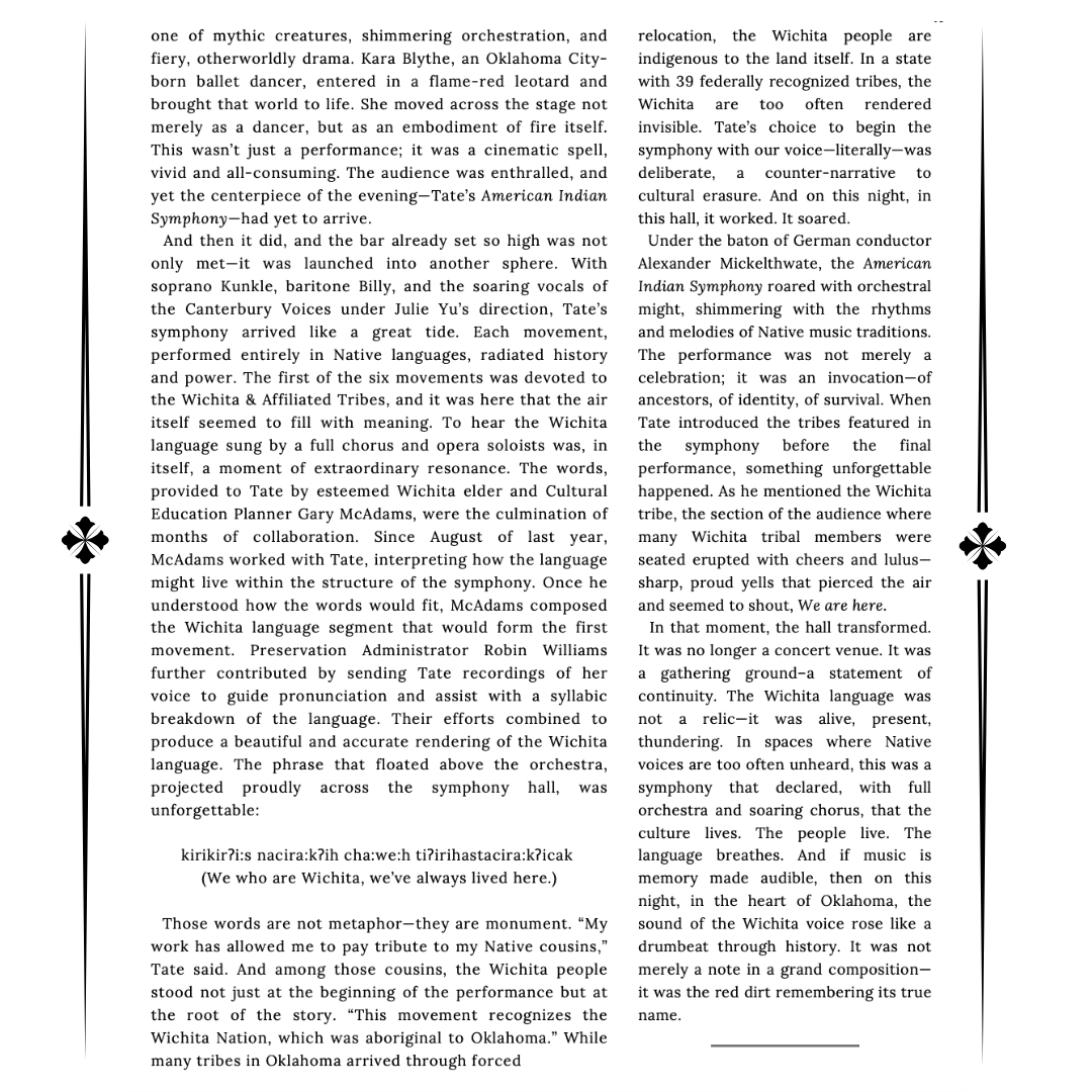 Jerod Tate (@jerodtate) on Twitter photo Yakkookay to my Wichita relatives for this beautiful review and account of our American Indian Symphony, premiered by <a href="/OKC_PHIL/">OKC Philharmonic</a>. I am proud to pay homage to my Native cousins through symphonic music! Yakkookay to my Wichita relatives for this beautiful review and account of our American Indian Symphony, premiered by <a href="/OKC_PHIL/">OKC Philharmonic</a>. I am proud to pay homage to my Native cousins through symphonic music!