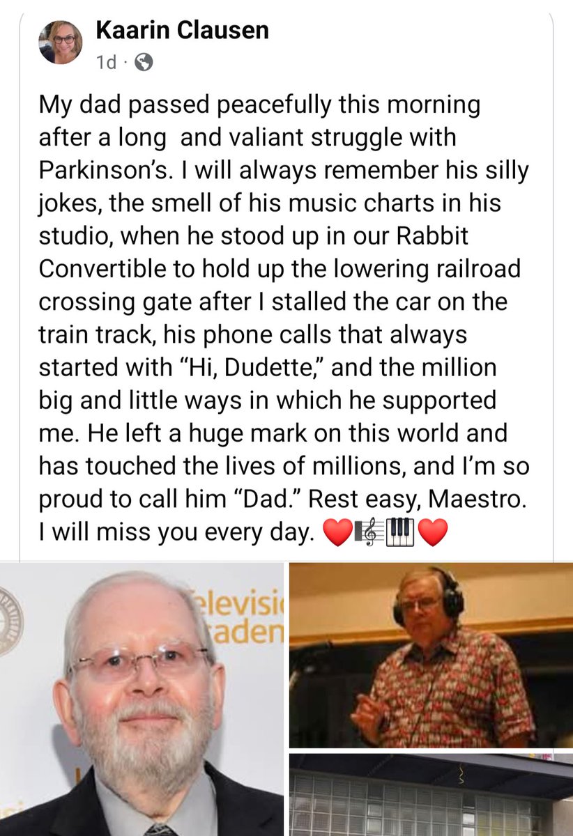 Alf Clausen has passed away.

He composed 27 seasons of The Simpsons, plus The Naked Gun, Beastmaster, Ferris Bueller, Splash, Weird Science, Fame, to name just a few.

"Rest in peace maestro."