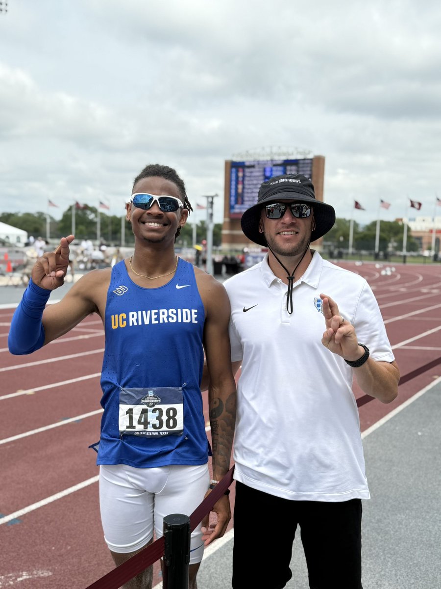 Moved up eight spots from his starting point and set a new personal best in the men’s triple jump. 

Also the top Big West finisher. 

Way to chop, Kyan 👏👏👏

#GoHighlanders | #NCAATF