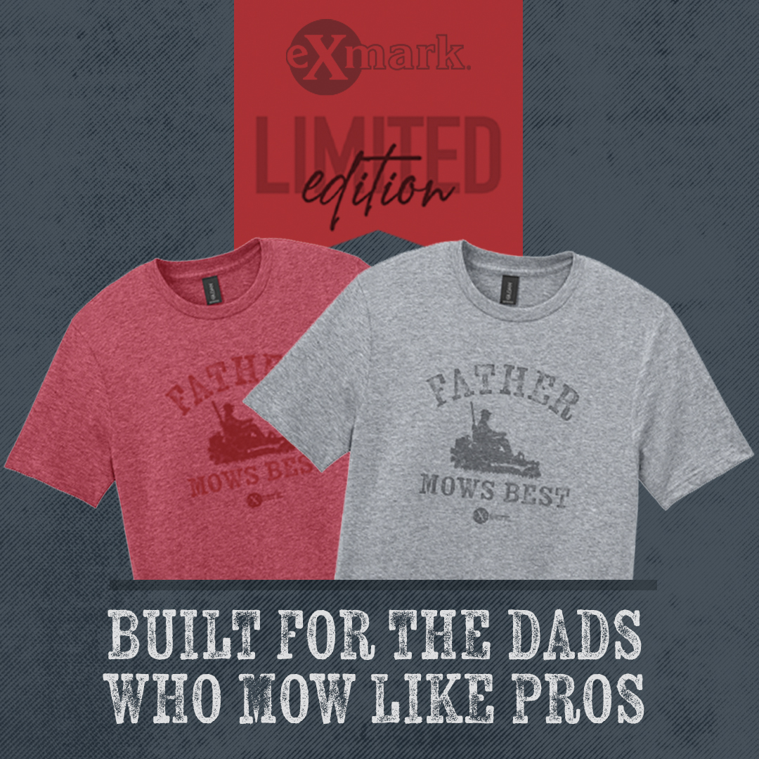 Father Mows Best!
Celebrate dad with our limited-edition Exmark Father's Day T-Shirt! 🌱

🗓 Order by June 4 @ 3PM CST to get it in time.
👉 exmark.biz/6016Nf0Ti

#TeamExmark #FatherMowsBest #Exmark #FathersDayGift #ExmarkMowers