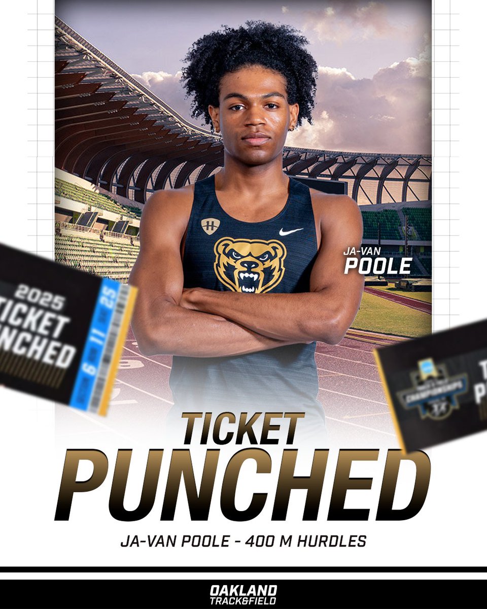 OaklandTrackXC's tweet image. Poole ➡️ HAYWARD FIELD

@javanpoole  is heading to Eugene after punching his ticket to Oregon for the first time in the 400 mH!
