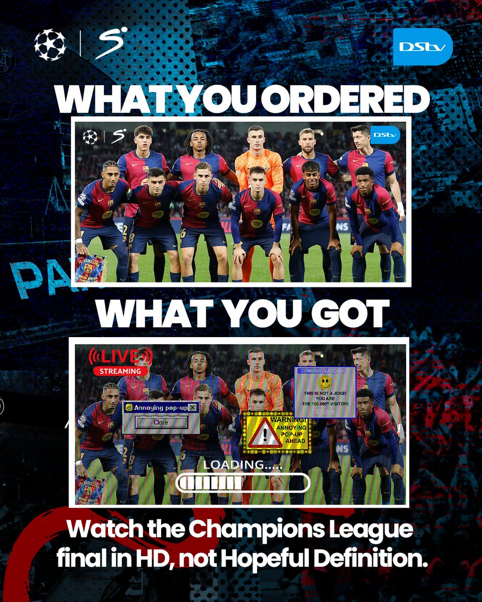 DStvNg's tweet image. You ordered world-class football. You got... malware &amp;amp; mayhem. 😵‍💫
Switch to DStv for the UCL Final in full HD glory!”
#UCLFinal #StreamSmart #ucl 

mydstv-thiane.onelink.me/ivCe/mabkg72w