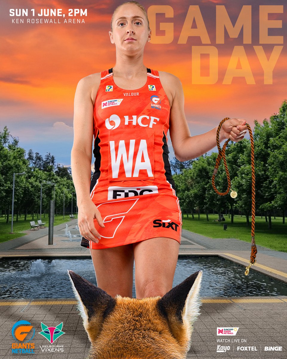 GIANTS Netball (@giants_netball) on Twitter photo ⛔️ Foxes must be kept on a lead at all times.
🆚 <a href="/MelbourneVixens/">Melbourne Vixens</a>
🏟️ Ken Rosewall Arena
⌚️ 2pm
🎟️ bit.ly/3StPCkL ⛔️ Foxes must be kept on a lead at all times.
🆚 <a href="/MelbourneVixens/">Melbourne Vixens</a>
🏟️ Ken Rosewall Arena
⌚️ 2pm
🎟️ bit.ly/3StPCkL