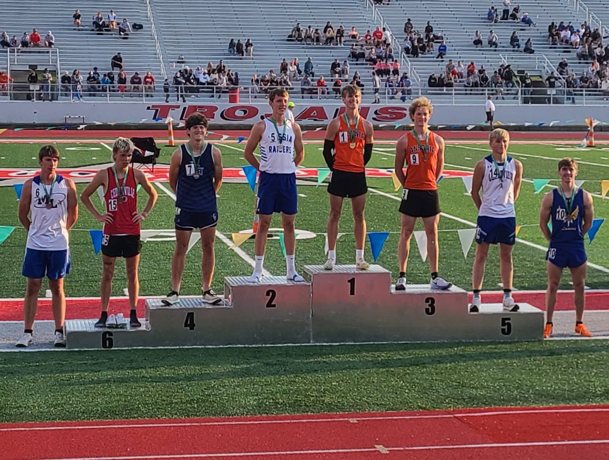 AnsoniaTigersAD's tweet photo. Bennett Lehman wins the 1600 M run and Ethan Sparks finishes in 3rd! Both are heading to State! https://t.co/lrykFIwshY