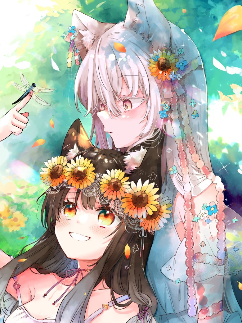 幼馴染の二人🐺🐺
 #今月描いた絵を晒そう