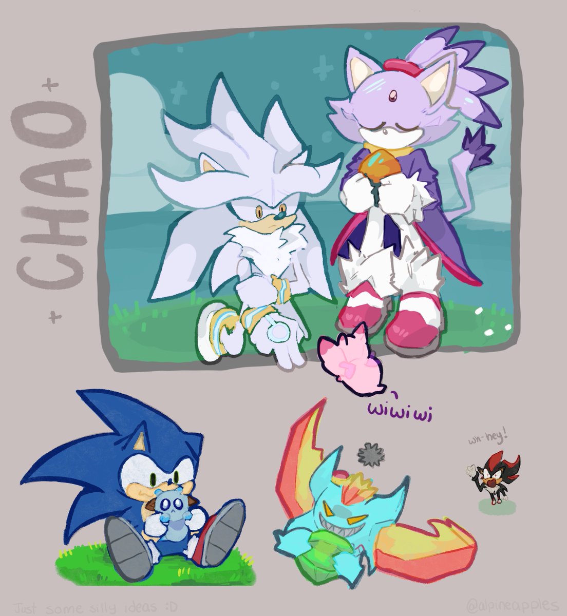 alpcoholics's tweet photo. i forgot to tag my last post oh fiddles

anyways older drawing of chao, when I was experimenting with sonic stuffs (vibrant blue chao belongs to @ Szym22I)

#SilverTheHedgehog #BlazeTheCat #SonicTheHedgehog #Chao https://t.co/Ew6zrRWpBI