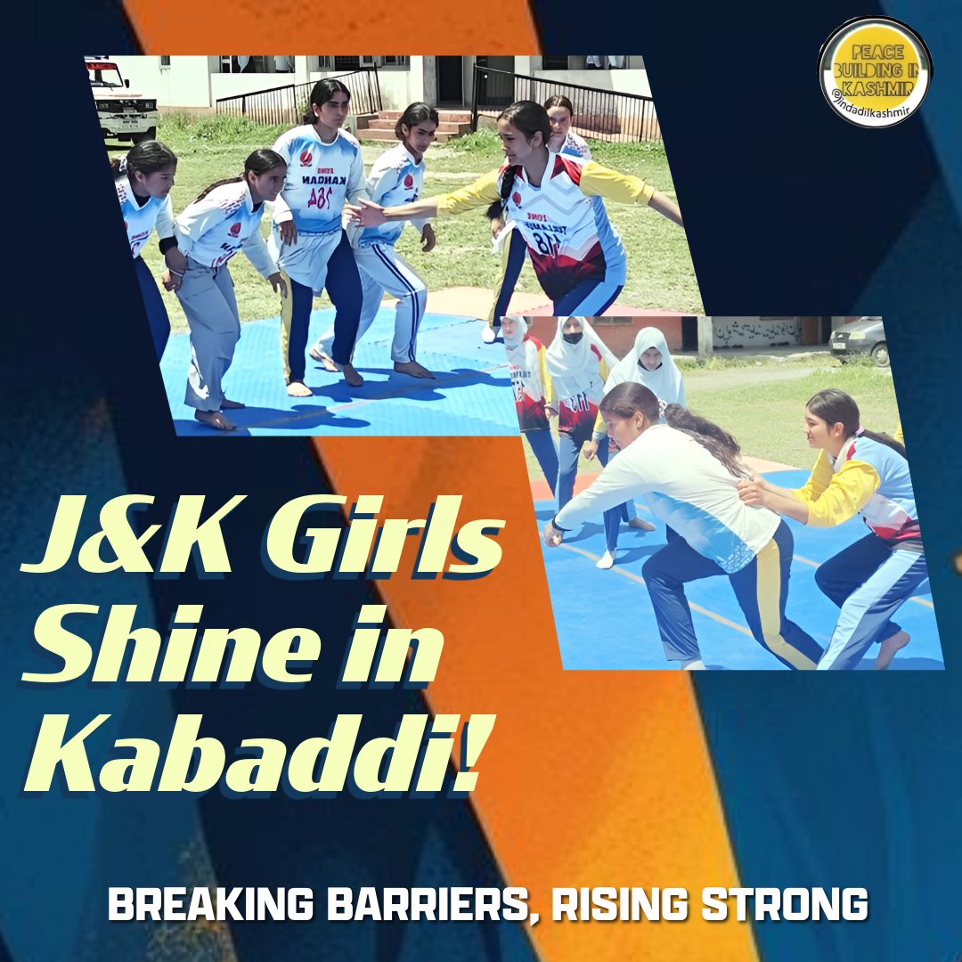 #JammuKashmir's girls are breaking barriers &amp; shining bright!🌟 The Dept of Youth Services &amp; Sports, Hardpanzoo, hosted a fierce 3-day Girls’ #Kabaddi Tournament showcasing strength, teamwork &amp; spirit from U14 to U19