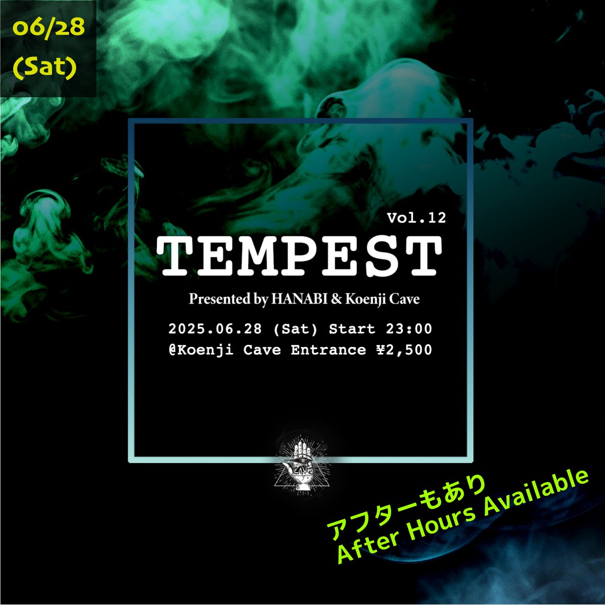 ◼️Upcoming Parties in June 2025
高円寺Cave 6月イベントスケジュールです☝️6月は13回のパーティー を開催。ぜひお立ち寄りください🙏
Koenji Cave Events schedule for June 2025, We have 13 Event in June 2025 !!Join us!

✅OPEN HOURS
🕙 火曜日 / Tuesday：22:00 - 5:00
🕚 金 / 土 / Fri &amp;