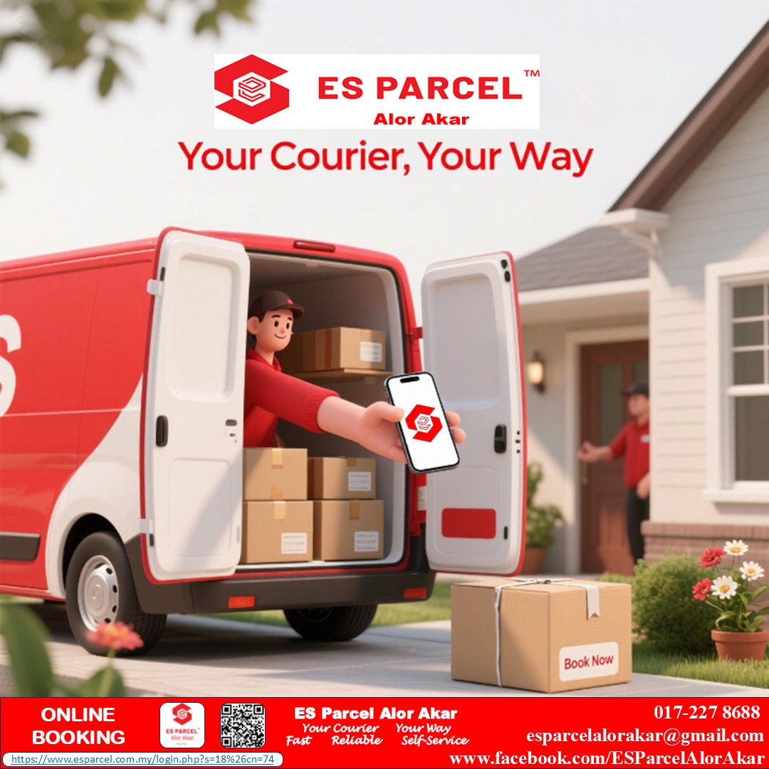 ESParcelAA's tweet image. Say goodbye to long queues! 🚚✨
Book your parcel online anytime, anywhere with ES Parcel.
Enjoy FREE pickup, insurance up to RM200, and rates as low as RM5.50.
Fast, reliable, and stress-free shipping—your courier, your way! 📦🌟

#ESParcelAlorAkar #CourierService #SendWithEase