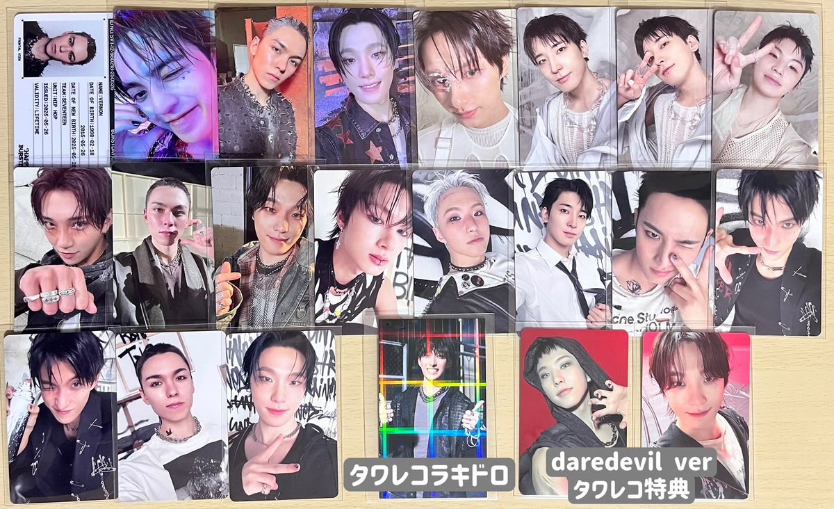 ema17802908's tweet photo. seventeen happyburstday セブチ アルバム タワレコ ラキドロ 交換

求　スングァン(3枚目 ✖️以外)

譲　エスクプス ジョシュア ジュン ホシ ウォヌ ウジ ディエイト ミンギュ ドギョム バーノン ディノ

⚠️基本同種での交換⚠️
daredevilver タワレコ特典のみ異種⭕️

複数優先 郵送 先送り 同日発送 https://t.co/QRQzX0iJHb