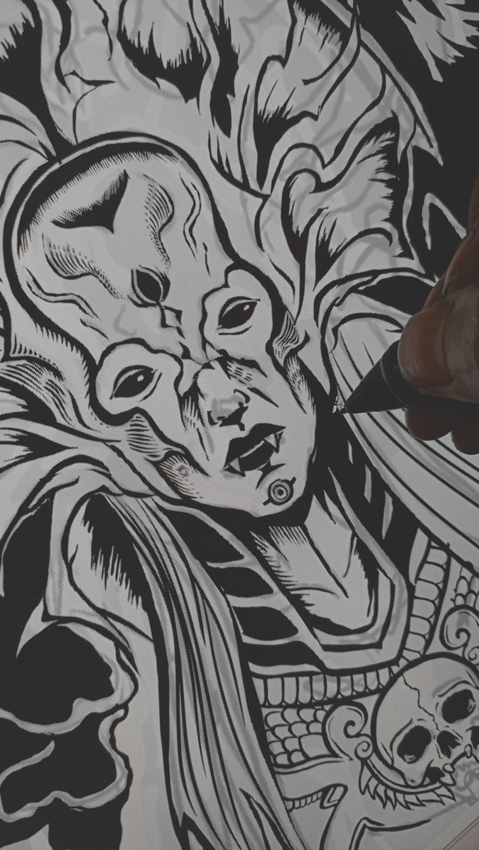 This demon goddess of famine is still one of my favourite things to have drawn this year for <a href="/DemonicTweets/">Demonic Resurrection</a>