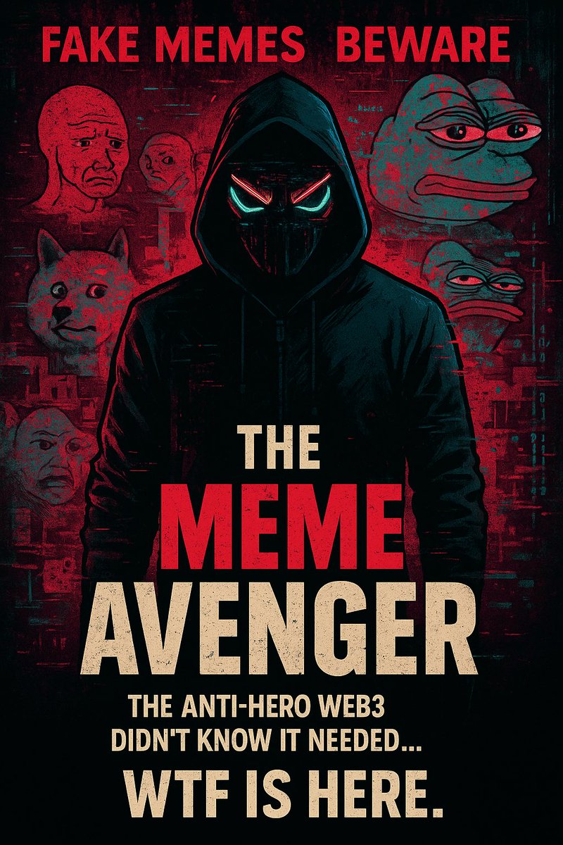 AstralGuner's tweet photo. 🔥 He’s not here to play nice. He’s here to end the fake memes, one troll at a time.
🚀 Join the chaos. Unleash the anti-hero Web3 never saw coming.
🎨 Remix. 🔥 Roast. 💥 Meme warfare begins.
#WTF #MemeAvenger #IPVigilante #Web3AntiHero #theblockbookapp https://t.co/rTpwvG8meS