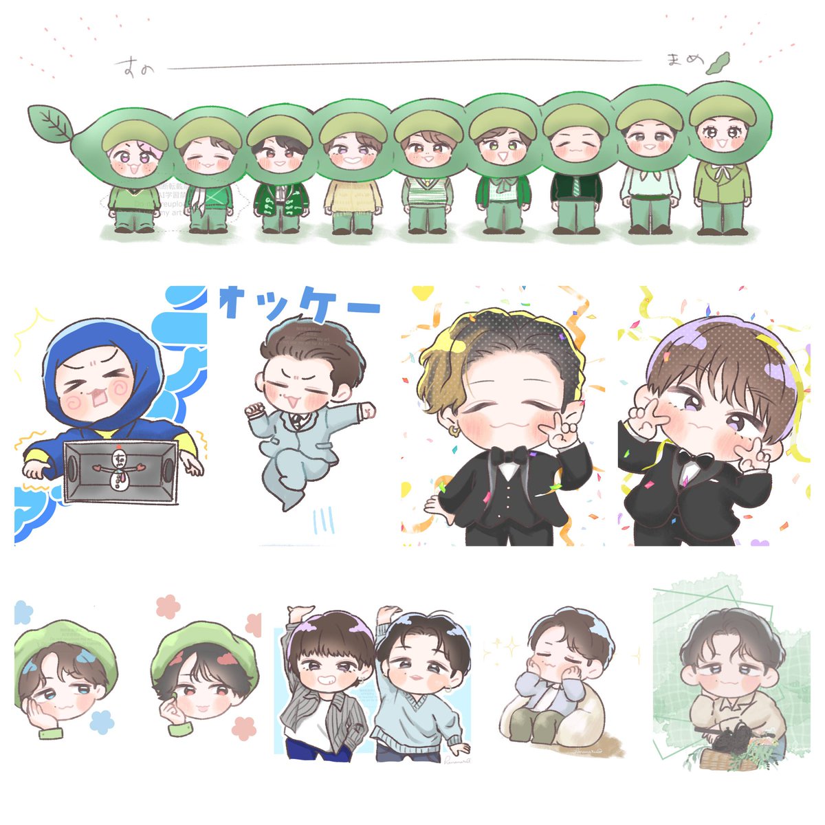 今月描いた絵～૮ .  ̫ . ა♡
もう5月が終わるだなんて信じられない……時の流れがはやすぎる～～💨