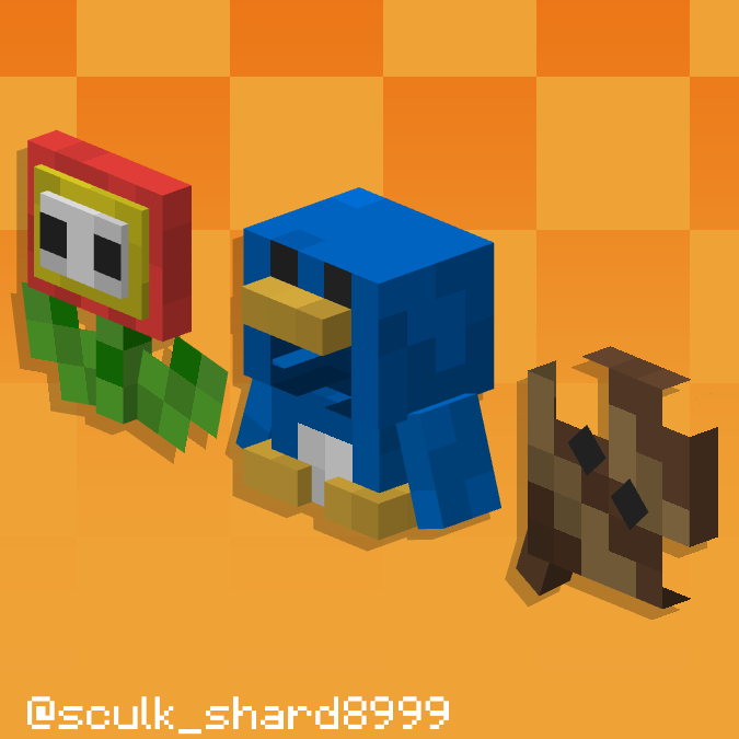 sculk_shard8999's tweet image. Fire flower, penguin suit and tanooki leaf
#Minecraft #Blockbench
