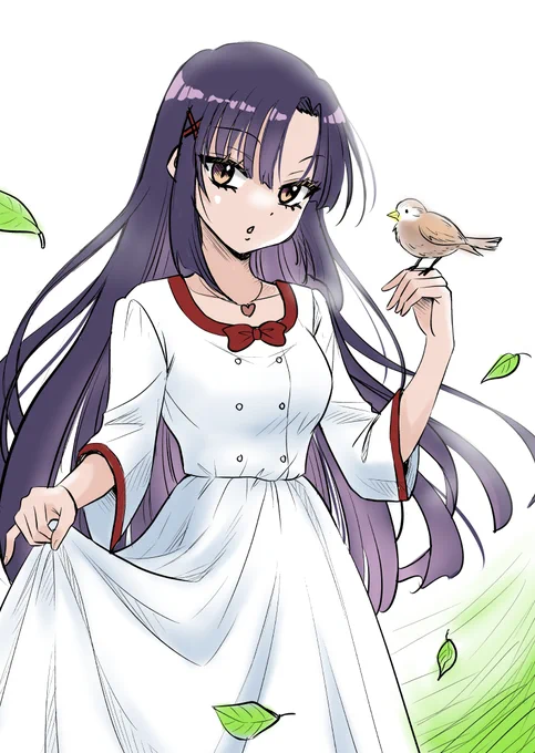 PC版クリスタを含めて、だんだん慣れてきたー 液タブならし運転中のラクガキ その3 うちの子美華ちゃん。 白雪姫と呼ばれる大学一の美女。