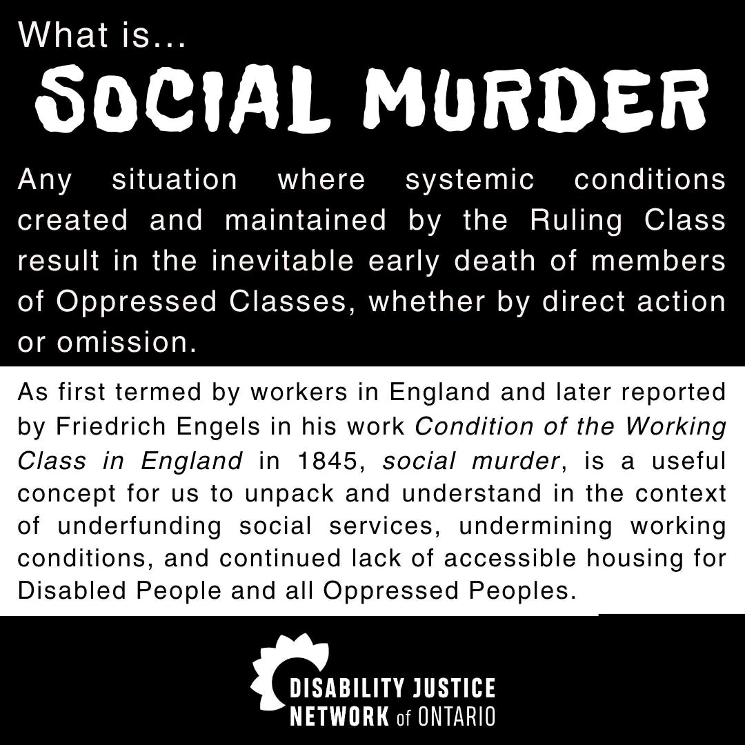 'We're all gonna die anyways' -
yet some utilise Social Murder to help us along prematurely....