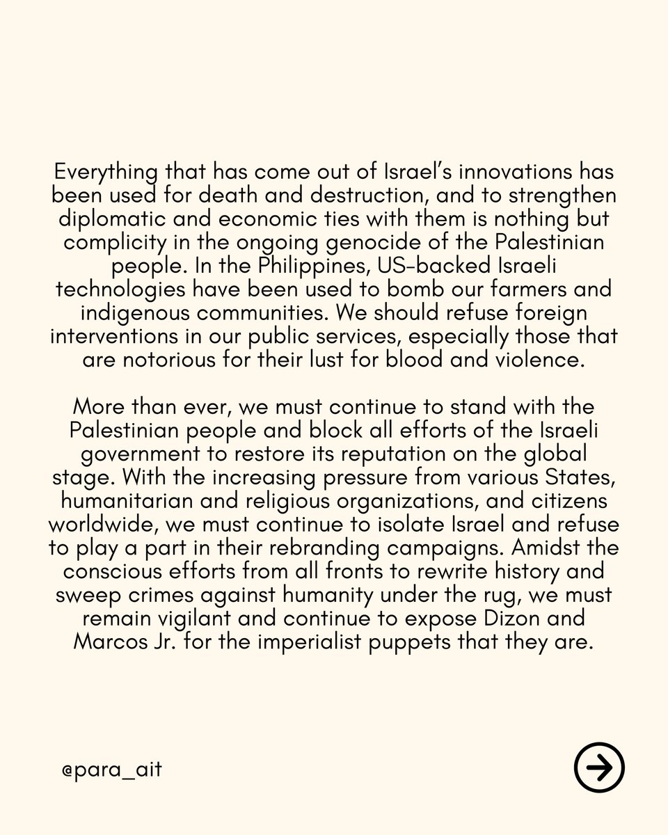 parasacommuters's tweet photo. Israeli technology cannot fix Filipino transport issues. Because any and all technology that’s been paid for by the lives of thousands of innocent people remains to serve only one purpose – imperialism. https://t.co/GVjqMLaHJq
