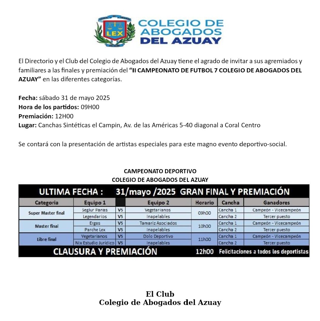 Colegio de Abogados del Azuay⚖️ tweet media
