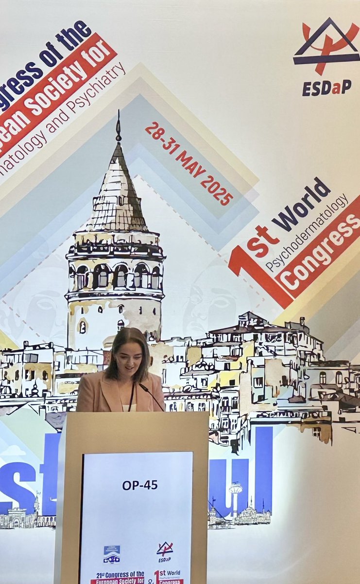 Dr Olivia Hughes (@droliviahughes) on Twitter photo Excellent talks this week at ESDaP/1st World Psychodermatology Congress, in Istanbul.
I presented our research led by <a href="/ProfARThompson/">Prof Andrew R Thompson π</a> <a href="/fam6/">Faith Martin</a> developing a toolkit for parents of children with Epidermolysis Bullosa.
Thank you to <a href="/CharityDEBRA/">DEBRA UK</a> for funding and ongoing support. Excellent talks this week at ESDaP/1st World Psychodermatology Congress, in Istanbul.
I presented our research led by <a href="/ProfARThompson/">Prof Andrew R Thompson π</a> <a href="/fam6/">Faith Martin</a> developing a toolkit for parents of children with Epidermolysis Bullosa.
Thank you to <a href="/CharityDEBRA/">DEBRA UK</a> for funding and ongoing support.
