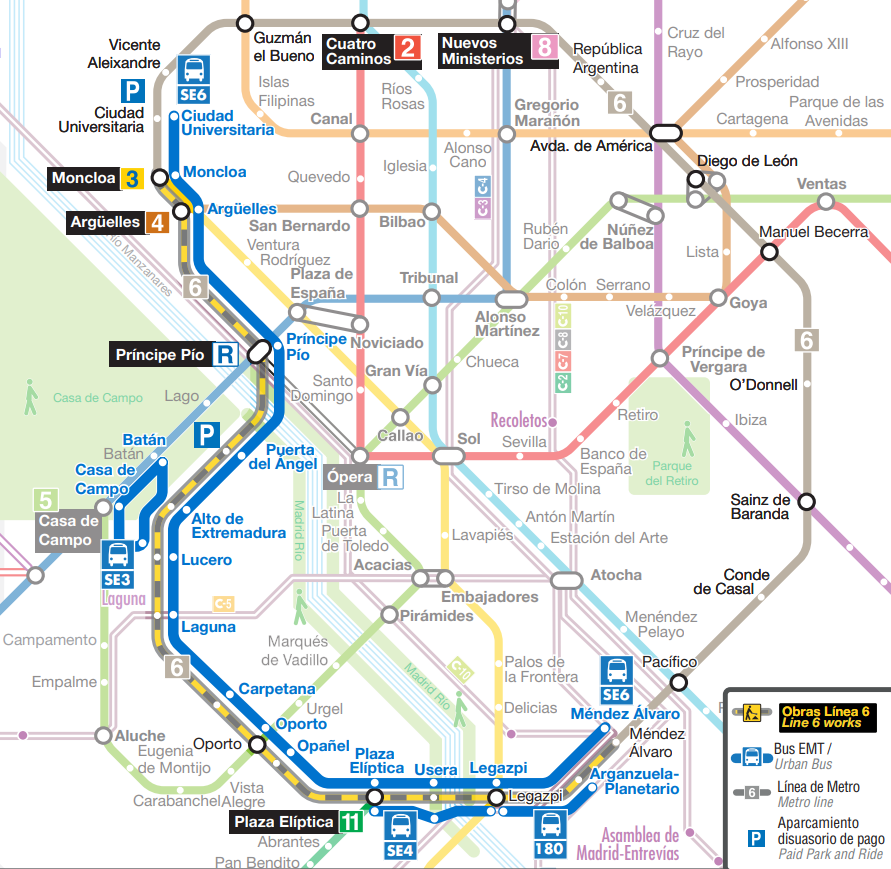 🚧 RECUERDA: hasta el 12/09 permanece cerrado el tramo oeste de L6, entre Moncloa y Méndez Álvaro, por obras de renovación y automatización.

🚌 Se han habilitado autobuses gratuitos.

ℹ️ Toda la info: metromadrid.es/es/elmetrodelf…

#ObrasL6 #TrabajamosParaTi