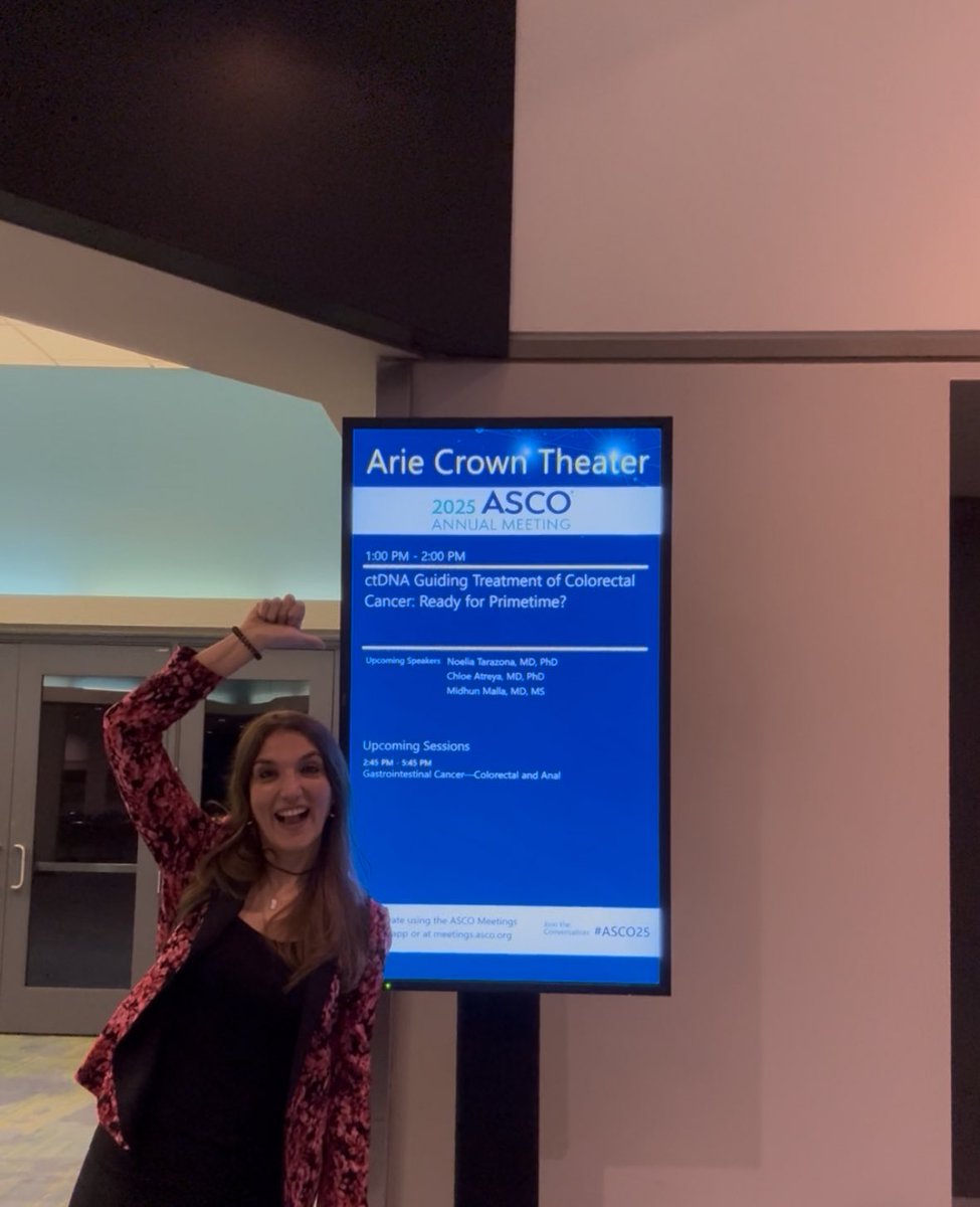 Valentina Gambardella (@valegambardella) on Twitter photo 👏 Amazing discussion by <a href="/TarazonaNoelia/">Noelia Tarazona</a> & colleagues in today’s #ASCO25 session: 🩸”ctDNA Guiding Treatment of Colorectal Cancer: Ready for Primetime?”
💡Insightful take on how liquid biopsy is reshaping CRC treatment decisions.
#CRC #ctDNA #PrecisionOncology 🔬 👏 Amazing discussion by <a href="/TarazonaNoelia/">Noelia Tarazona</a> & colleagues in today’s #ASCO25 session: 🩸”ctDNA Guiding Treatment of Colorectal Cancer: Ready for Primetime?”
💡Insightful take on how liquid biopsy is reshaping CRC treatment decisions.
#CRC #ctDNA #PrecisionOncology 🔬
