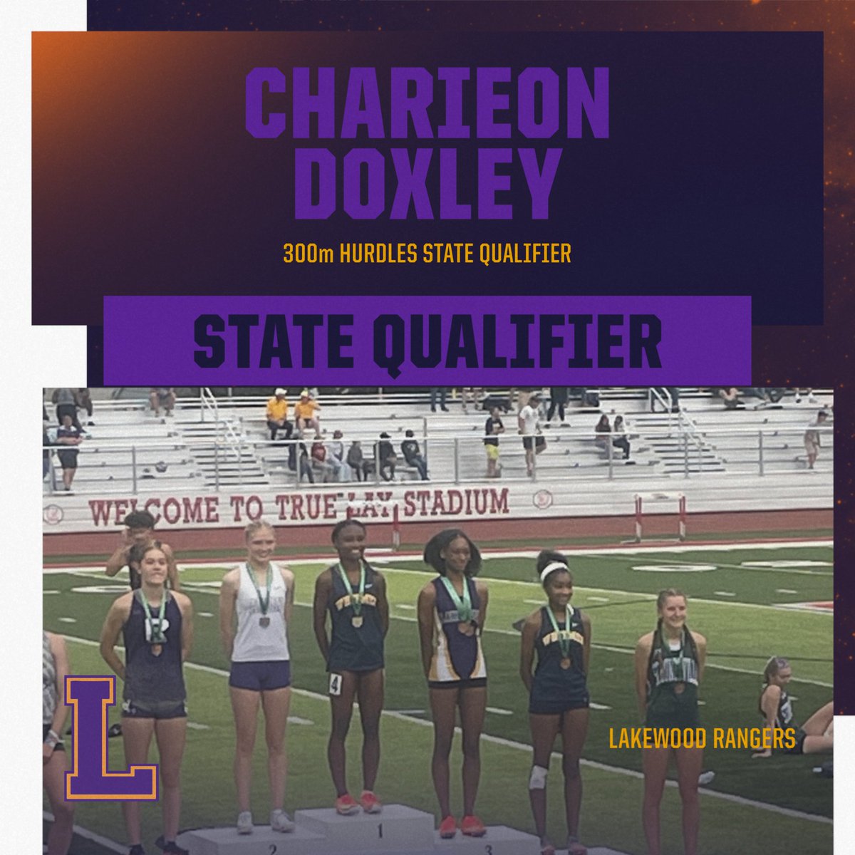 Charieon Doxley qualifies for the 300m Hurdles State Championships!!!