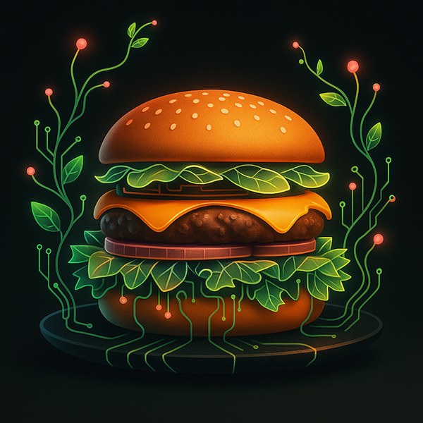 wladi_4's tweet photo. Burger reimagined with GPT-4o + JSON https://t.co/6l87s1we3n