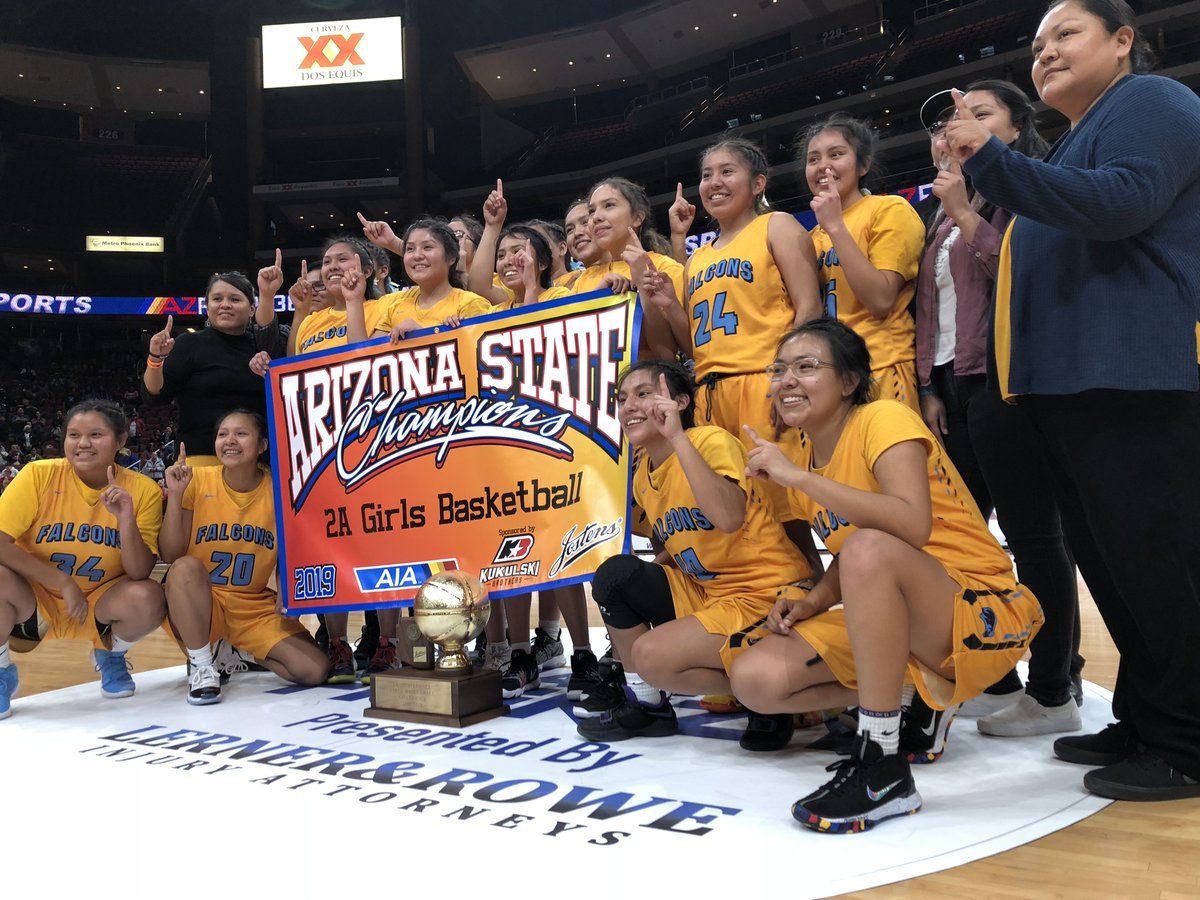 AZSPORTSNETWORK's tweet image. Blast From the Past: Girls Hoops: FROM Apache Nation Athletics: 2019 Alchesay Lady Falcons - 2A State Champions

Six years ago, the Alchesay Lady Falcons made history - bringing home the school's second-ever girls basketball state title with a hard-fought 40-36 win over No. 4…