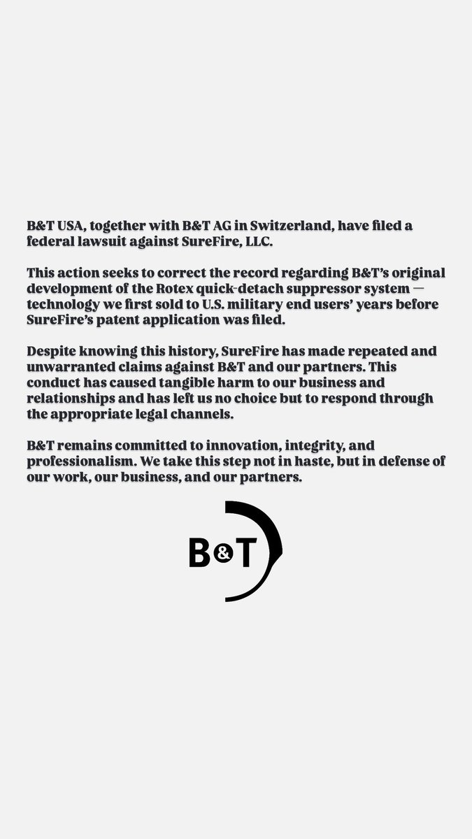 B&T USA (@btusallc) on Twitter photo Setting the record straight. Setting the record straight.