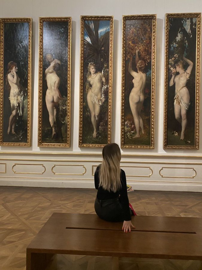 xmuse_'s tweet image. Hans Makart — The Five Senses, 1879