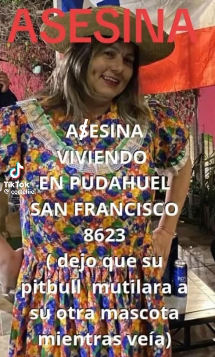 manecita06's tweet photo. Otra asesina más! Carmen Martinez , vive en Pudahuel! Libreeeee! Tendrá más animalitos? Que horror cierto? Es que en Chile no hay justicia para nuestros pobres perritos 🐶 y darse cuenta por favor 🙏 no todos están capacitados para tener perritos! RT https://t.co/CEdRVtZO2M