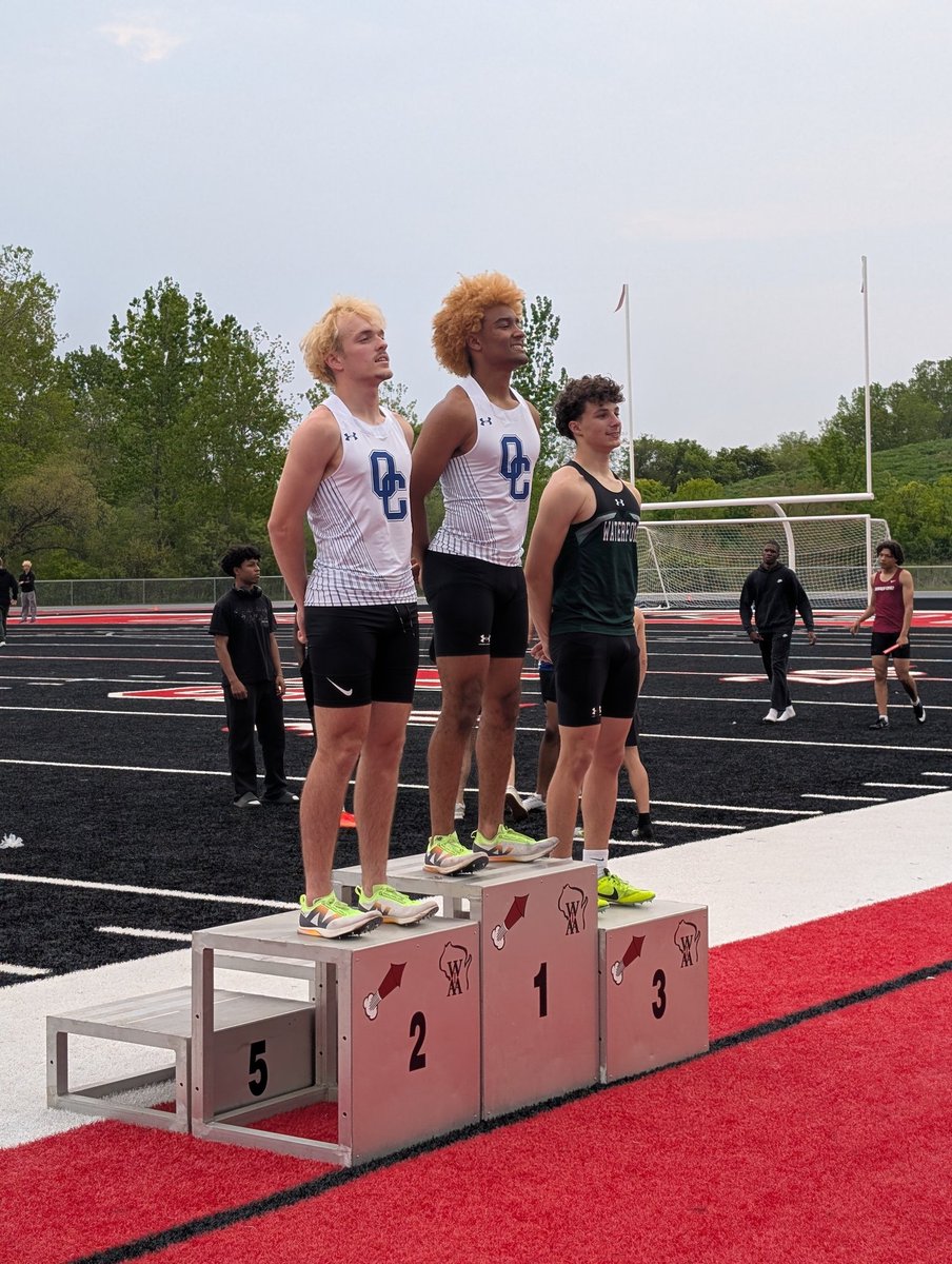 Two more Knights, Gabe Olson and Ethan VanPinsker) heading to state in the 400. New facility record for Gabe!